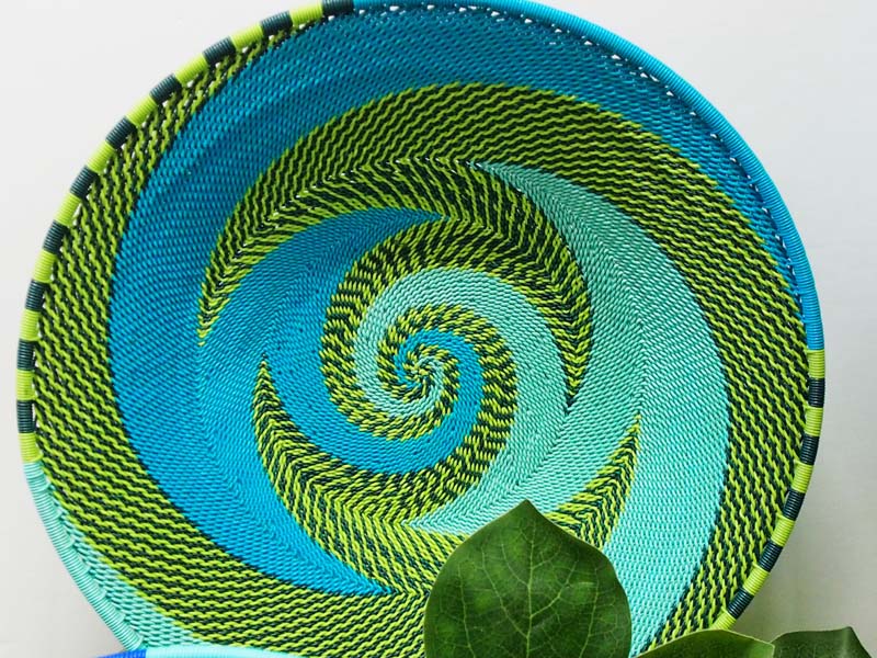 African Creative Telephone Wire Basket Set 3